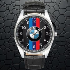 Relógio masculino casual pulseira de couro logotipo carro BMW comprar usado  Enviando para Brazil
