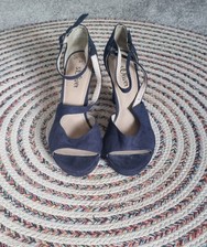 Womens navy faux for sale  IPSWICH