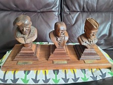 Busts wooden plaque for sale  GRAYS