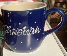 Kaffeebecher chrischan blau gebraucht kaufen  Rees