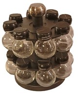 Rack rotativo de especiarias com 16 frascos e tampas de agitador comprar usado  Enviando para Brazil