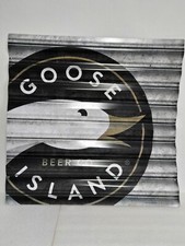 Placa de cerveja HTF Goose Island aço com nervuras barra de metal 23,5 x 23" comprar usado  Enviando para Brazil