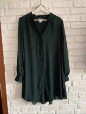 Sukienka koszulowa szmizjerka mini kołnierz stójka H&M butelkowa zieleń XL 42 na sprzedaż  PL
