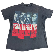 Camiseta De Colección Años 80 The Smithereens Banda Tour Camiseta Negra 19.5 X 25 Grande Hanes segunda mano  Embacar hacia Mexico
