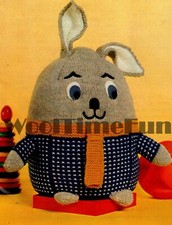 Padrão de tricô vintage macio fofinho brinquedo coelho coelho coelho.  Fio DK. comprar usado  Enviando para Brazil