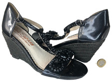 Shoes wedges black for sale  BLACKPOOL