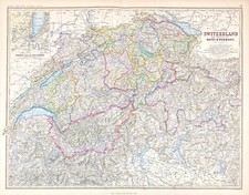 The Alps Savoy & Piedmont por Johnston Royal Atlas mapa original Suíça 1869 comprar usado  Enviando para Brazil