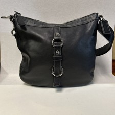 Bolsa de mão Coach Swagger couro polido preto bolsa de transporte bolsa de ombro, usado comprar usado  Enviando para Brazil