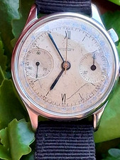 VINTAGE Chronographe Suisse Watch Landeron 15,5 - acciaio 39mm comprar usado  Enviando para Brazil