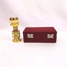 Pedestal de mesa vermelho com relógio decorativo pintado à mão para peças comprar usado  Enviando para Brazil