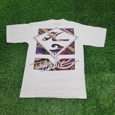 Camisa de surf tribal Hobie vintage anos 90 média 20x28 branca EUA comprar usado  Enviando para Brazil