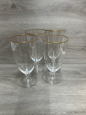 Copo de cristal vintage elegante Lenox aro dourado 6 1/2” (4) novo sem etiquetas comprar usado  Enviando para Brazil