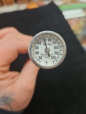 Termômetro de metal genuíno vintage Tel-Tru MFG Co. Rochester N.Y - SEM MANGA, usado comprar usado  Enviando para Brazil