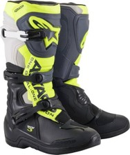 Botas masculinas Alpinestars Tech 3 Dirt Bike preto/cinza frio/amarelo fluo tamanho 6 comprar usado  Enviando para Brazil