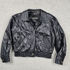 Jaqueta cropped de couro macio ESCADA botões dourados feminina preta Euro 40 comprar usado  Enviando para Brazil
