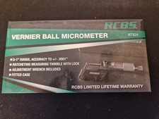 Rcbs vernier ball for sale  ISLE OF SKYE