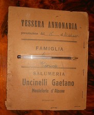 Copertina tessera annonaria usato  Bologna