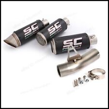 Para BMW S1000RR 2015 2016 Tubo de Escape Médio 61mm Silenciador Escape Tips Fibra de Carbono comprar usado  Enviando para Brazil