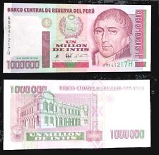 Peru, 1000000 (1.000.000) Um Milhão de Intis, 1990, P-148, UNC Hiperinflação comprar usado  Enviando para Brazil