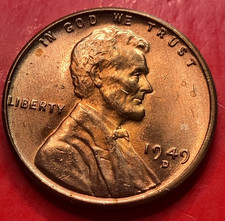 1949-D Lincoln centavo de trigo GEM VERMELHA BU de um rolo de banco original comprar usado 1949-D Lincoln centavo de trigo GEM VERMELHA BU de um rolo de banco original comprar usado  Enviando para Brazil
