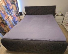 Doppelbett 180x200 dunkelgrau gebraucht kaufen  Homburg