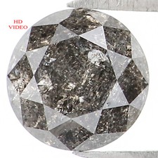 Diamante de corte redondo suelto natural de 0,82 quilates 5,70 mm color negro gris diamante LQ1464 segunda mano  Embacar hacia Mexico
