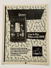 FREDDIE MERCURY / QUEEN LIVE IN RIO UK PROMO PRINT ADVERT / CLIPPINGS PAGE comprar usado  Enviando para Brazil