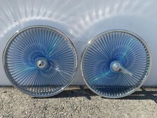 Usado, BICICLETA CROMADA 20" CONJUNTO DE RODAS DE AÇO COM 140 RAIOS AZUIS LOWRIDER CRUISER BIKES comprar usado  Enviando para Brazil
