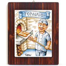 Fornaio quadro ceramica usato  Rimini