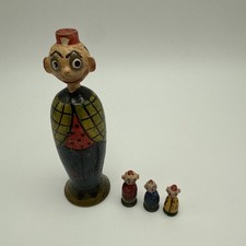 Figuras antiguas de anidación de juguete alemanas pintadas y talladas a mano Happy Hooligan DEPOSES segunda mano  Embacar hacia Mexico