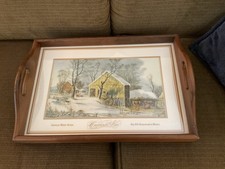 currier ives serving tray for sale  Fremont