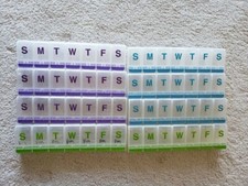 Organizador semanal de píldoras XL Fácil de usar 7 días caja de caja de 8 segunda mano  Embacar hacia Mexico
