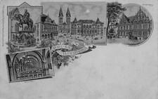 Saludos Desde Bremen Edificio Comercial Ayuntamiento Catedral Bolsa Postal, usado comprar usado  Enviando para Brazil