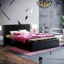 faux leather double bed frame for sale faux leather double bed frame for sale BRADFORD