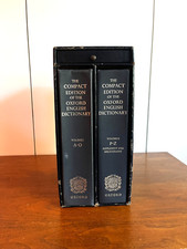 Compact Edition of The Oxford English Dictionary 2 Vol Box Set 1979 w/ Magnifier comprar usado  Enviando para Brazil