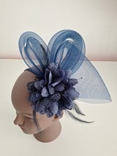 Fascinator navy blue for sale  CHURCH STRETTON