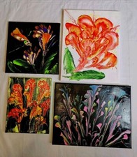 Abstract flowers acrylic for sale  Palm City