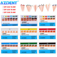 Usado, Canal radicular AZDENT Dental Endo Gutta Percha Points Taper 0.02/0.04/0.06 15#-40#  comprar usado  Enviando para Brazil