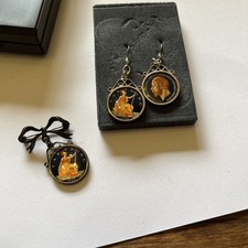 Enamelled farthing brooch for sale  NOTTINGHAM