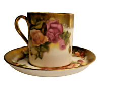 Taza y platillo Royal Chelsea Golden Rose Bone China estilo lata - raro segunda mano  Embacar hacia Argentina