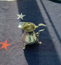 JARRO DE LEITE CREME GEORGIANO PRATA MACIÇA EM 3 PÉS ALMOFADAS JOHN CAFÉ LONDRES 1742 (hs), usado comprar usado  Enviando para Brazil
