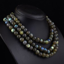 Colar de miçangas formato redondo labradorita natural 3 cts JK 44E437 comprar usado  Enviando para Brazil