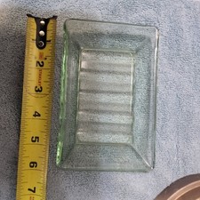 Saboneteira de vidro reciclado verde vintage ou bandeja de bugigangas saboneteira verde mar comprar usado  Enviando para Brazil