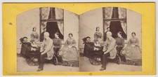 Group portrait stereoview for sale  BATH
