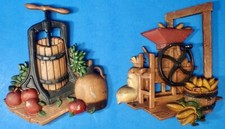 Antigo Conjunto de placas de parede de alumínio fundido HOMCO 1978 - prensa de sidra e moinho de concha de milho comprar usado  Enviando para Brazil
