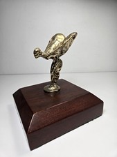 Vintage Gold Rolls Royce Spirit Of Ecstasy em Base de Madeira  comprar usado  Enviando para Brazil