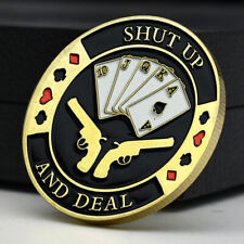 Moeda de pôquer Texas Hold'em Lucky Chip protege as cartas em sua mão medalha de ouro comprar usado  Enviando para Brazil