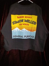 Camiseta SIMON MILLER Uso Geral Preta Tamanho G 100% Algodão 45 Volts Super Gigante, usado comprar usado  Enviando para Brazil