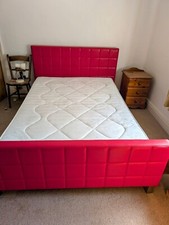 Red faux leather for sale  LLANSANTFFRAID