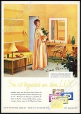 1961 Liselotte Pulver & Bertoia estrutura de arame cadeira foto Lux sabonete impressão vintage anúncio comprar usado  Enviando para Brazil